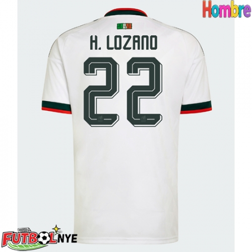 Camiseta México Hirving Lozano #22 Visitante Equipación Mundial 2026 manga corta